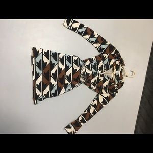 Diane Von Furstenberg size 0 silk shirt dress